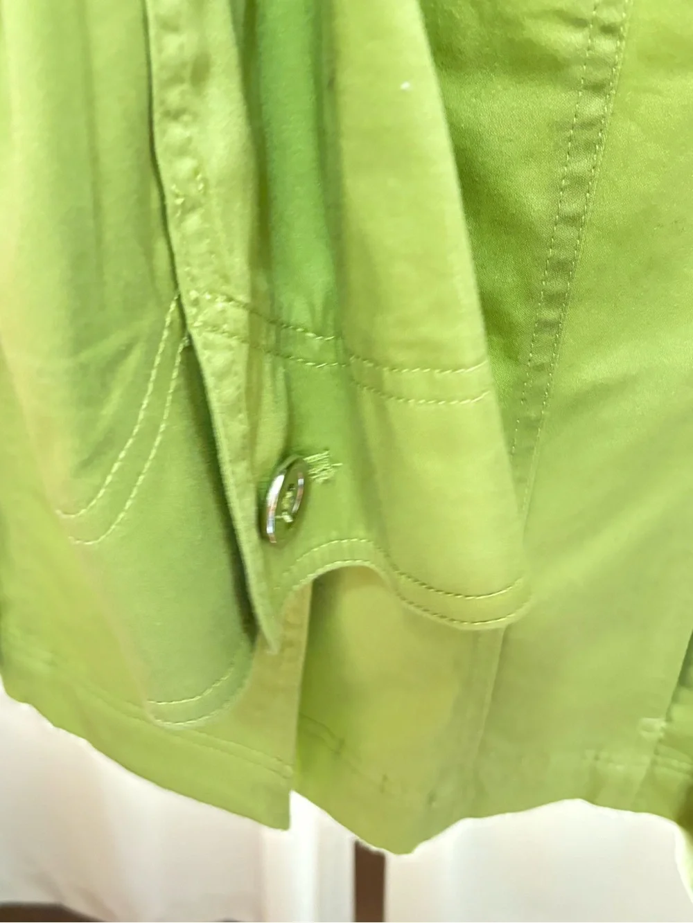 Jones New York Lime Green Utility Jacket Unlined size XL